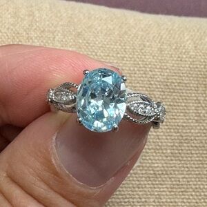 Beautiful Light Blue Sterling Ring